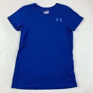 Under Armour Womens T Shirt Short Sleeve Semi Fitted Blue Large